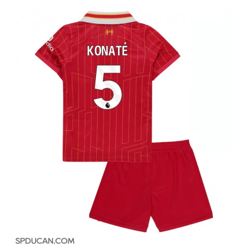 Dječji Nogometni Dres Liverpool Ibrahima Konate #5 Domaci 2024-25 Kratak Rukav (+ Kratke hlače)